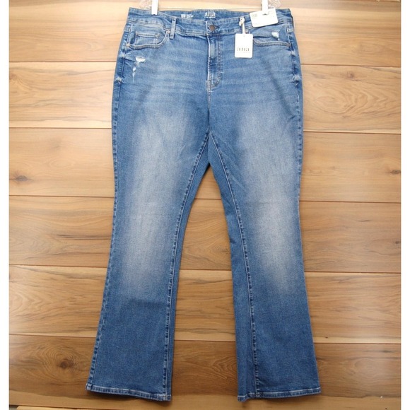 a.n.a Jeans Womens Plus 18W Blue High-Rise Vintage Boot Bootcut Distressed - Picture 1 of 12